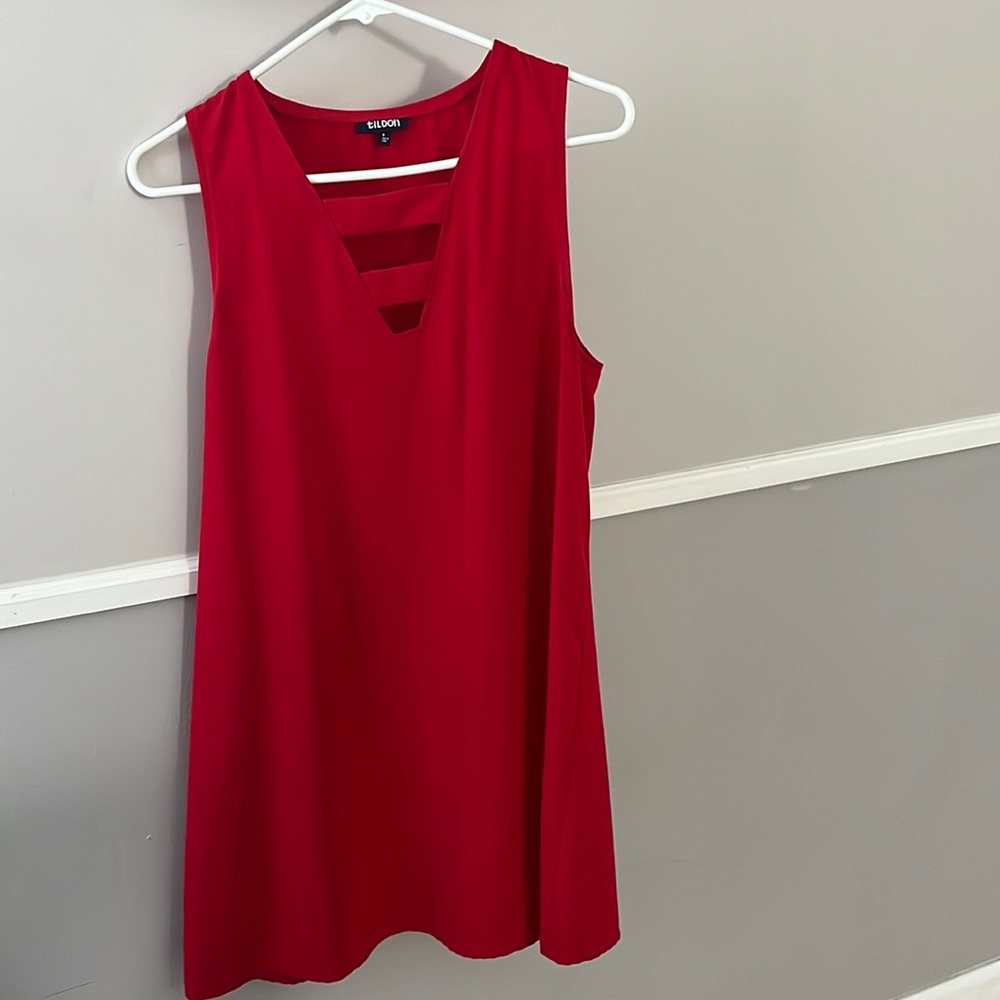 Red Tilden dress in size M
